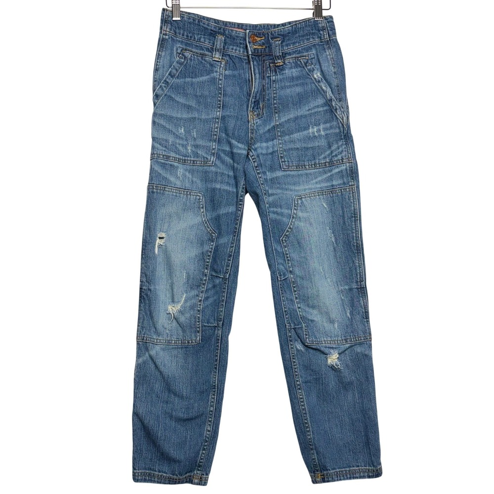 Anthropologie Pilcro High Rise Carpenter Straight Leg Jeans Medium Wash Size 26